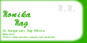 monika mag business card